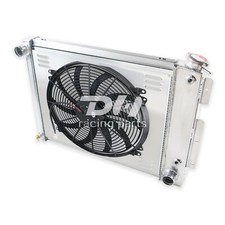 4 Row Alu Radiatorshroudfan For 67-69 Chevrolet Camaro Pontiac Firebird L6 V8