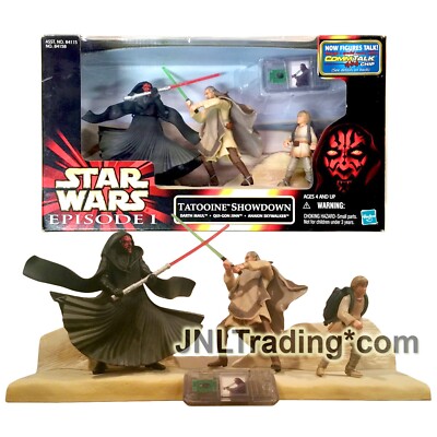 Year 1999 Star Wars The Phantom Menace 4 Inch Figure Set