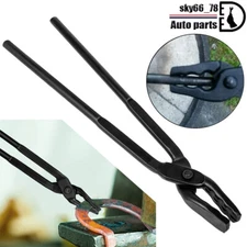 17" Wolf Jaw Blacksmithing Tongs Multipurpose Forge Tool For Beginner Bladesmith