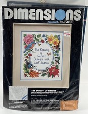 Dimensions Cross Stitch Kit The Beauty of Nature No Count Floral Birds