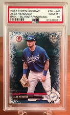 2017 Topps Holiday ALEX VERDUGO Pre Rookie Blue Winter Wonderland #'d /50 PSA 10