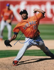 TONY SIPP   HOUSTON ASTROS  ACTION SIGNED 8x10