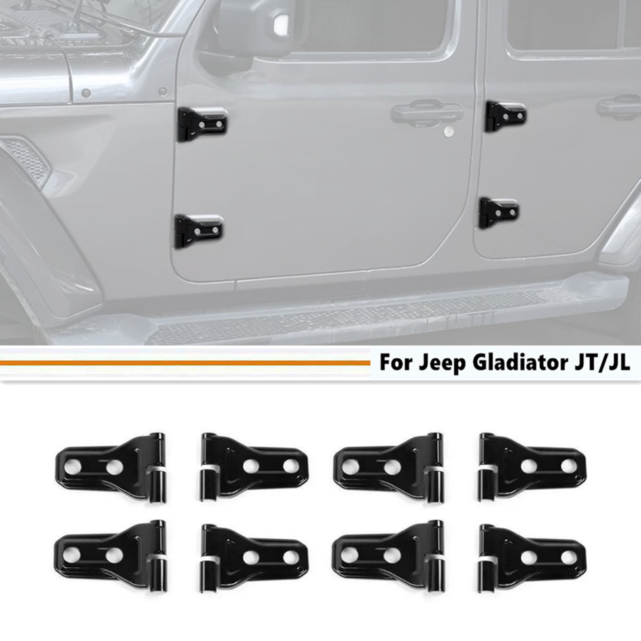 For 2018-2025 Jeep Gladiator JT/Wrangler JL Black Exterior Door Hinge Cover Trim