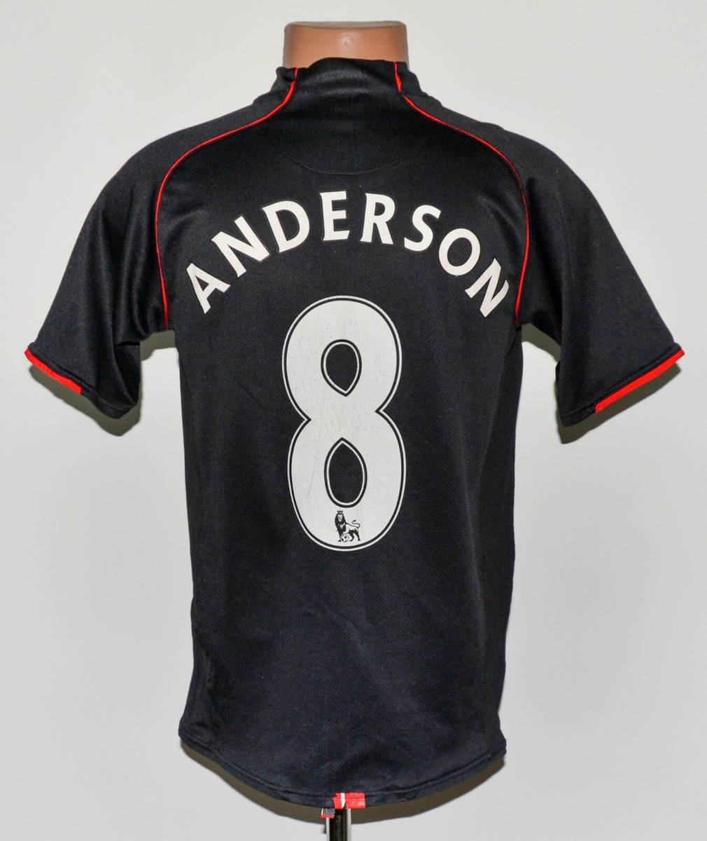 MANCHESTER UNITED 2007/2008 #8 ANDERSON SIGNED FOOTBALL SHIRT