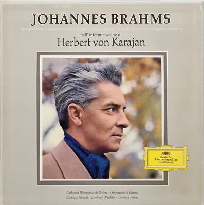 Brahms: Die 4 Sinfonien, Violinkonzert / Karajan - 7 LP Box Set Tulpe