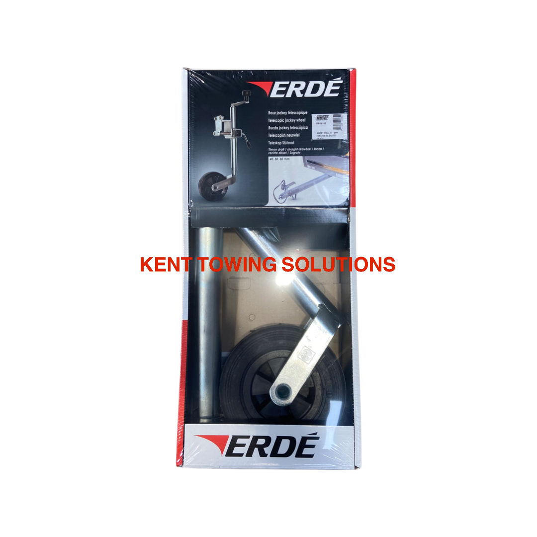 New Erde 102, 122, 142, 143 Trailer Jockey Wheel and Clamp, OFFICIAL