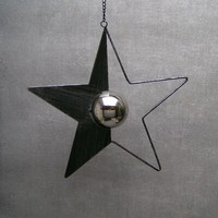 Gilde Stern HäNger Tromso Silber Grau Metall Kugel Winter Weihnachten