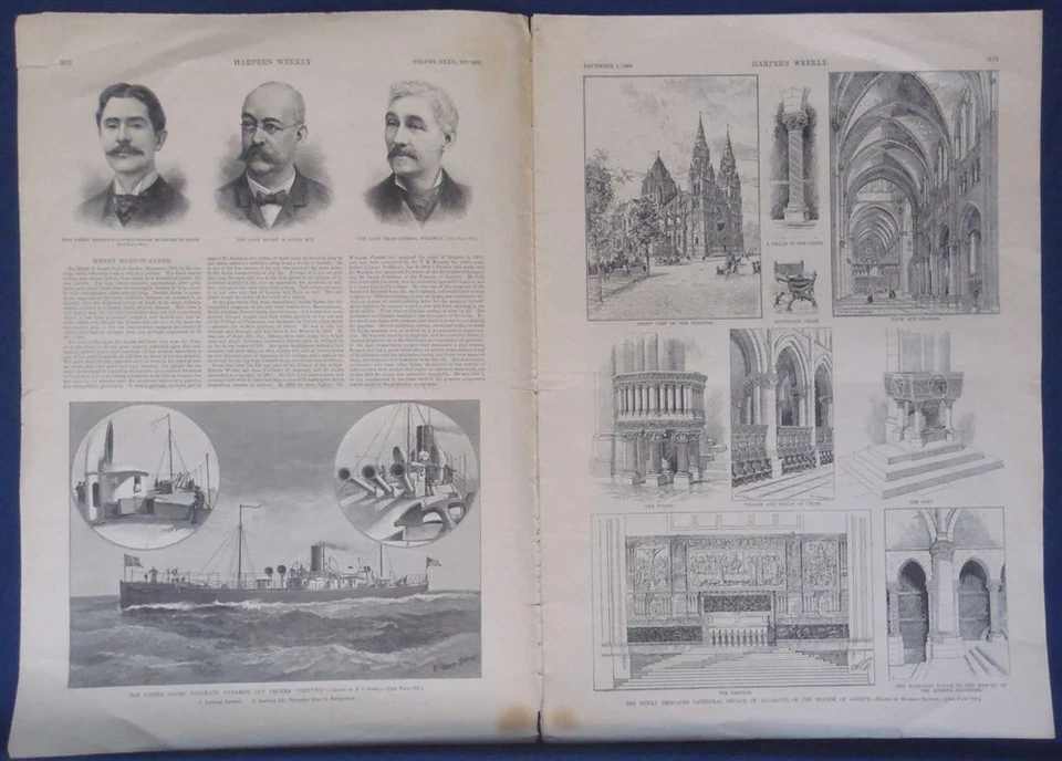HARPERS VOL XXXII DEC 1 1888 NEWSPAPER FREDERIC REMINGTON SPAIN MEXICO HATIA - Image 2 of 4
