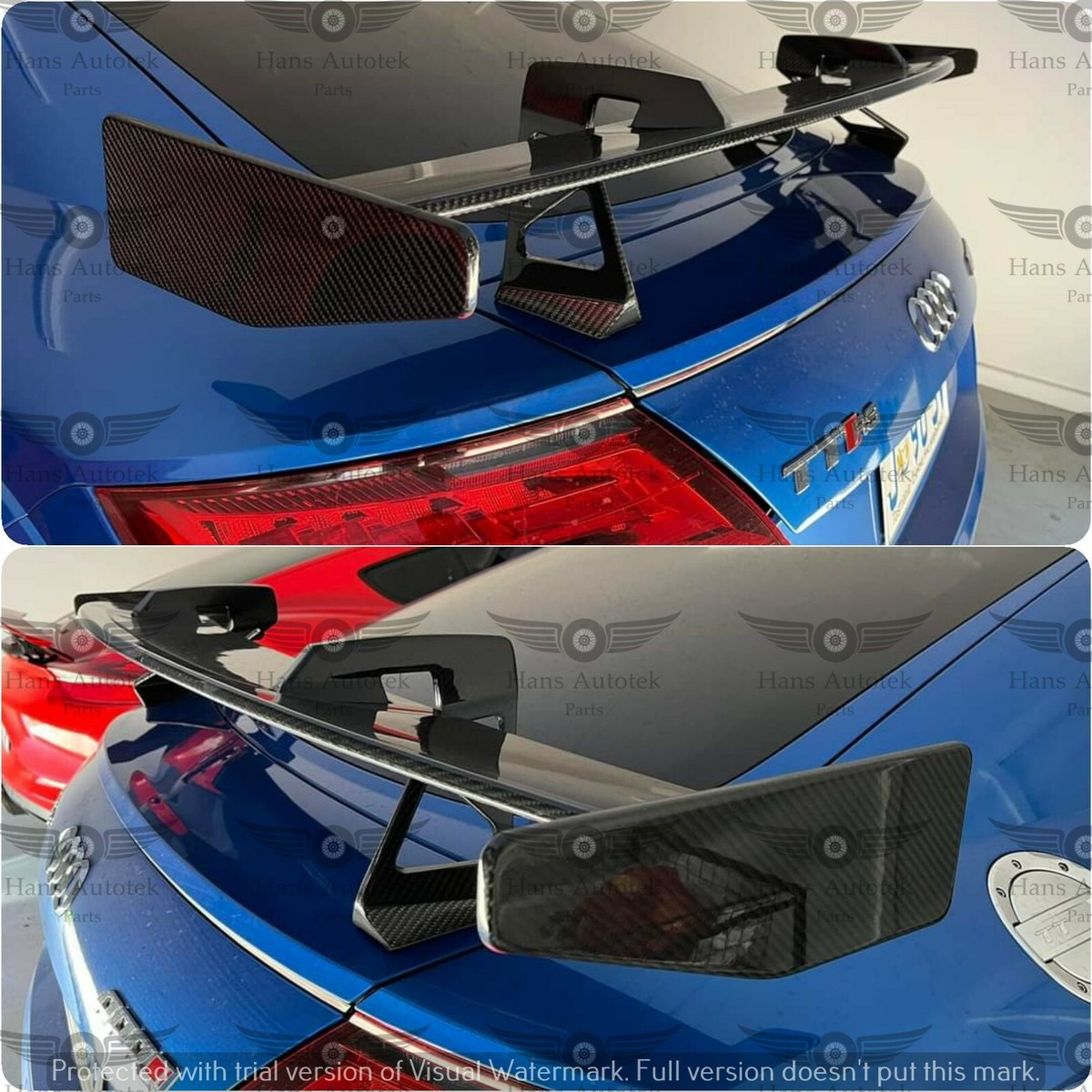FULL CARBON FIBER REAR TRUNK SPOILER WING For AUDI TTS TT-RS 8S