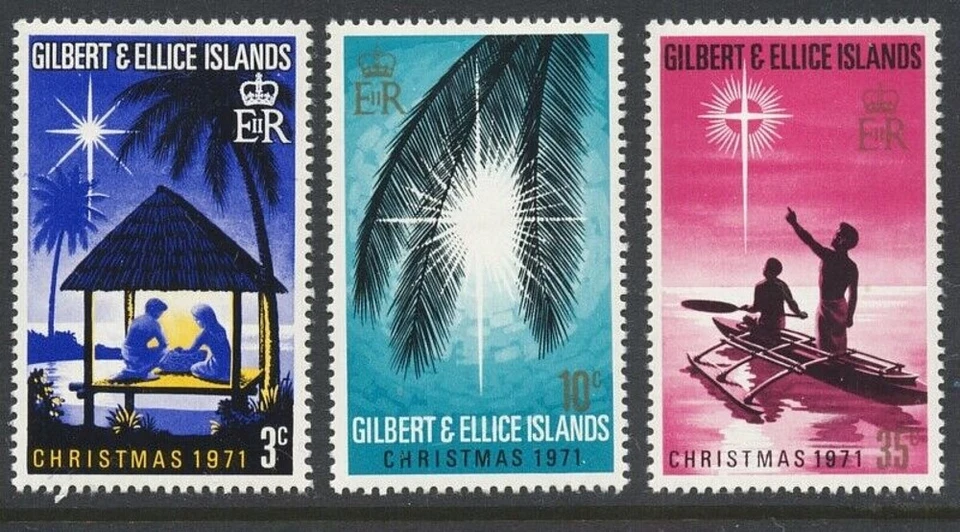 Gilbert & Ellice Islands 1971 SC 190-192 MH Set Christmas - Image 3 of 3
