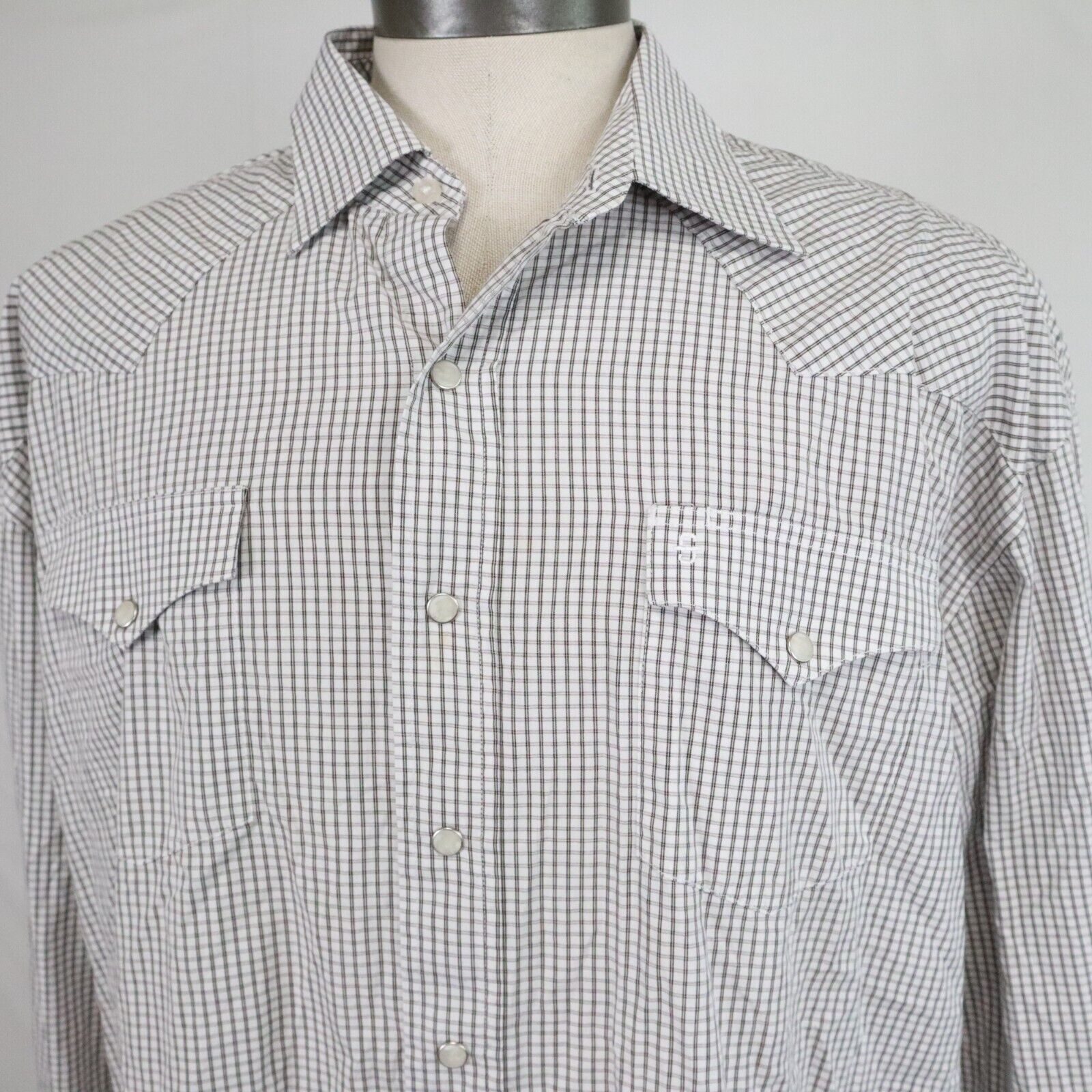 Stetson Shirt Mens 2XL Pearl Snap Western White B… - image 6