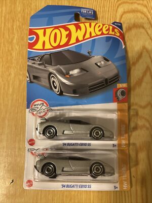 Lot Of 2 - Hot Wheels '94 Bugatti EB110 SS (65/250) Silver