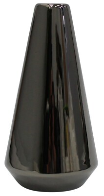 Blumenvase in Kegelform Chromoptik Design 20 cm hoch Keramik Kugelvase