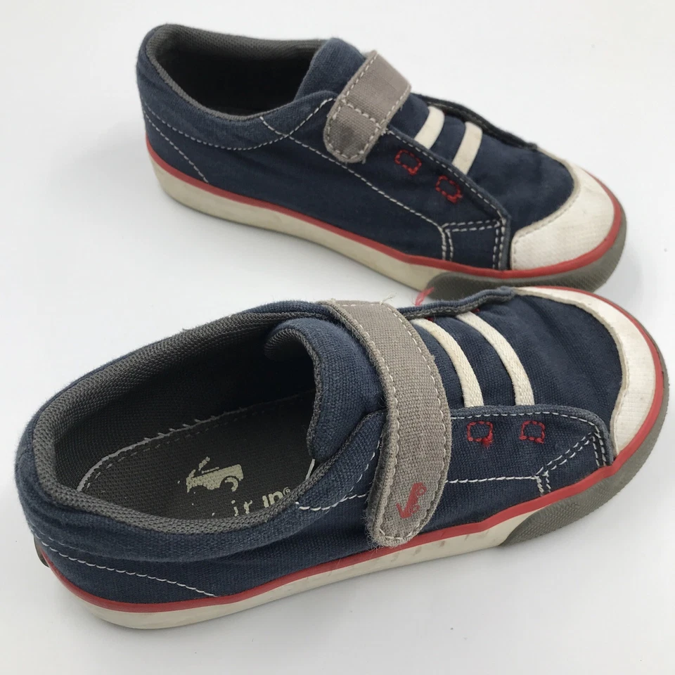 See Kai Run Kid's Sneaker Tanner Size 11 Navy Blue Red Gray Accents - Image 2 of 4