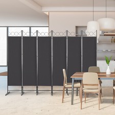6 Panel Room Divider Folding Privacy Screen for Home Office Separator
