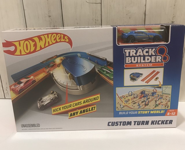 hot wheels track builder turn it curved track set f
