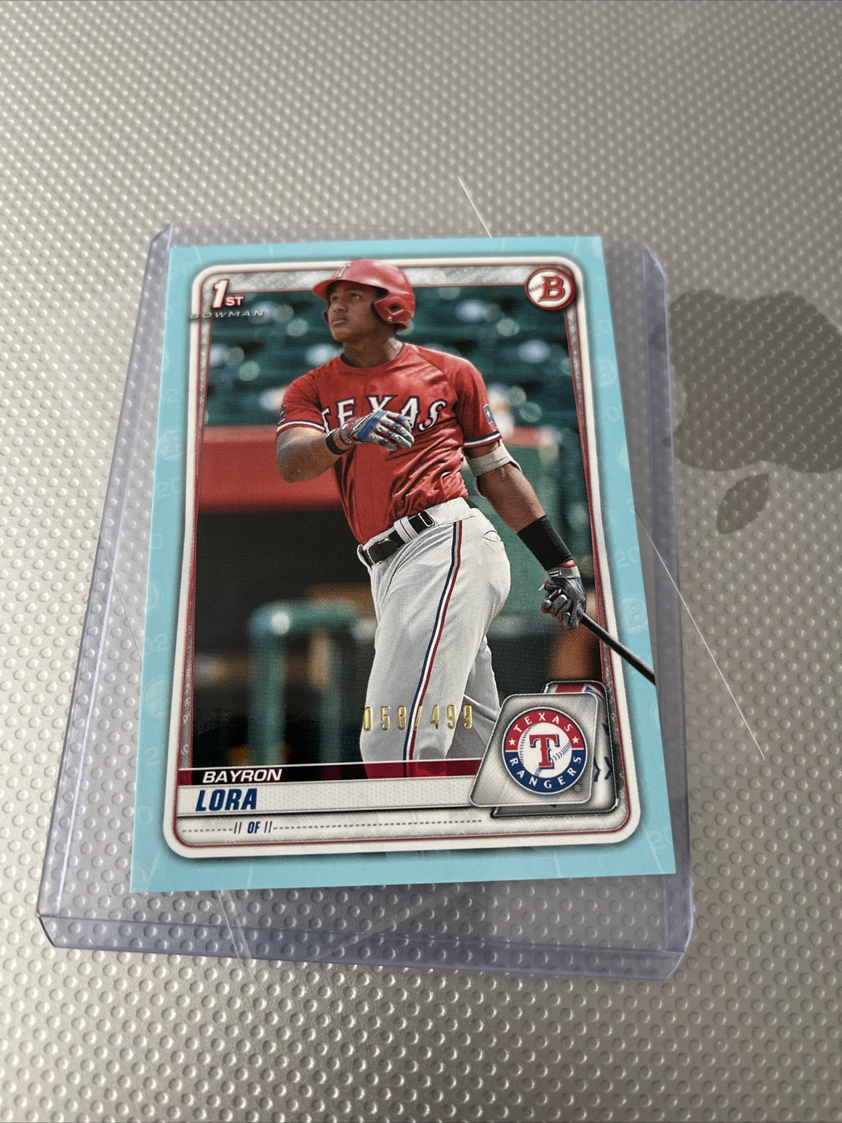 2020 1st Bowman BAYRON LORA Sky Blue Parallel SP #499