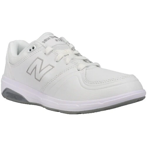 New Balance White Leather Athletic Shoes for Women
