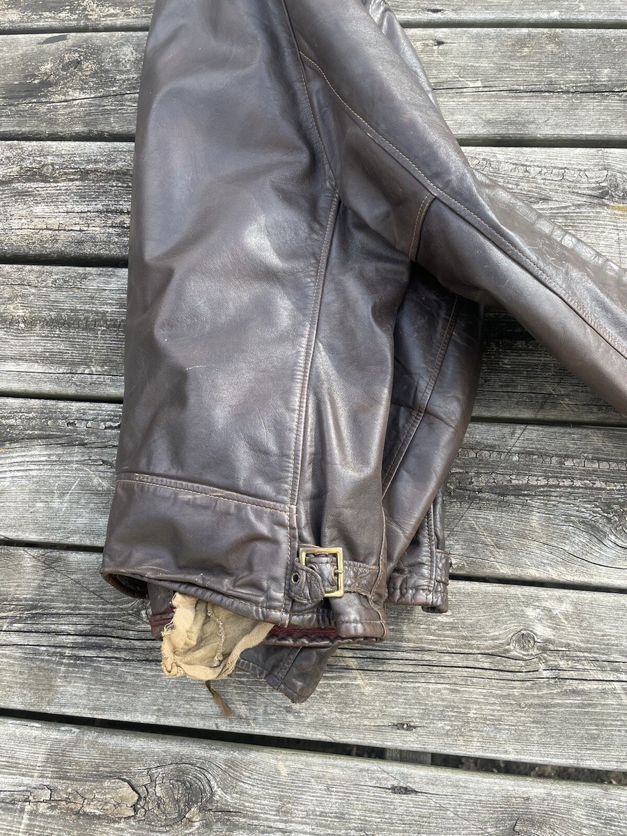 Vintage 60s Schott Brown Leather Cafe Racer Jacket Talon Vintage 60s Schott Brown Leather Cafe Racer Jacket Talon