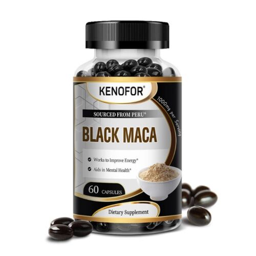 MACA Noir 4:1 Ultra Haute Dose 30/60/120 Gélules 1000 mg Végétalien - Zdjęcie 11 z 12
