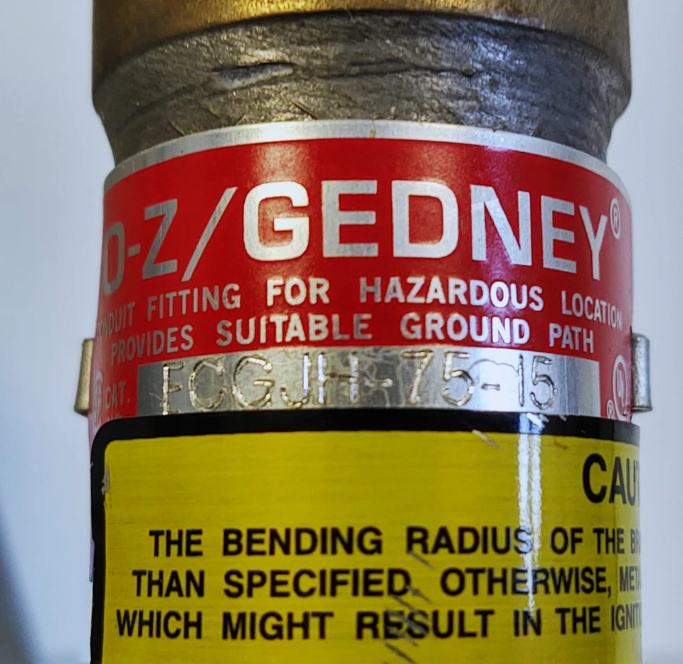 Acoplamiento de conducto flexible trenzado bronce O-Z/Gedney ECGJH-75-15 3/4 pulgadas Foto 4 de 4
