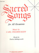 SACRED SONGS FOR ALL OCCASIONS MUSIC BOOK HIGH VOICE HENDRICKSON CARL FISCHER