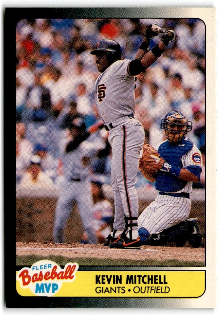 ジャイアン 1990 Fleer Baseball MVP's Kevin Mitchell San Francisco Giants #26