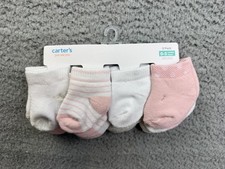 Carter's Socks Baby Girls 0-3 Months Pink 8 Pack Ankle Polka Dot Stripe New