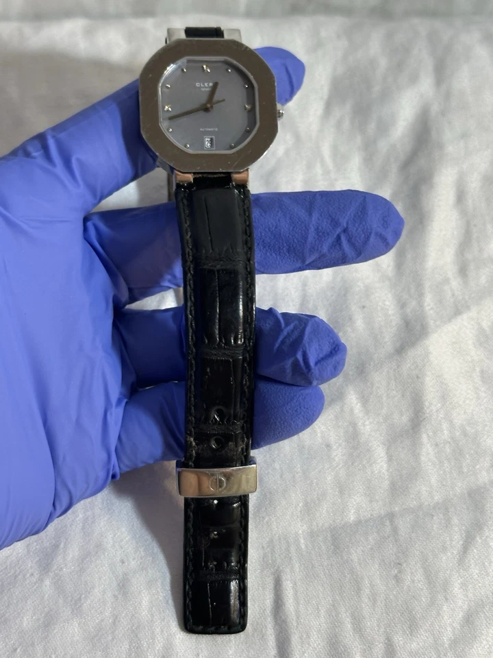 Fregona automática para mujer CLERC Geneve 3 azul diamante 50 m acero inoxidable robo Foto 2 de 4