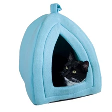 Cat House - Indoor Bed with Removable Foam Cushion - Pet Tent for Puppies, Ra...