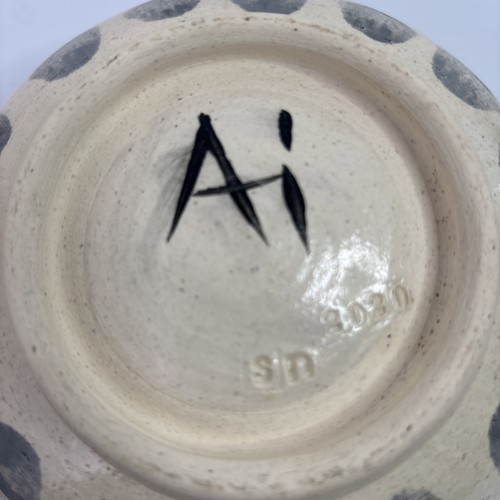 Cerámica Estudio Arte Cerámica Cara Pintada a Mano Cuenco Decorativo Artista Firmado LEER - Imagen 7 de 13