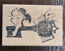 CUPID KEY Mounted Rubber Stamp NEW from STAMPERS ANONYMOUS