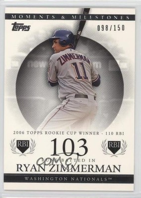 2007 Topps Moments & Milestones 98/150 Ryan Zimmerman #68 4k8