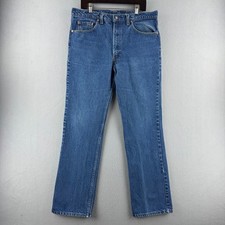 Vintage Levis Jeans Mens 38x34 (fits 36x32) Blue Denin 80s 517 Bootcut USA MADE