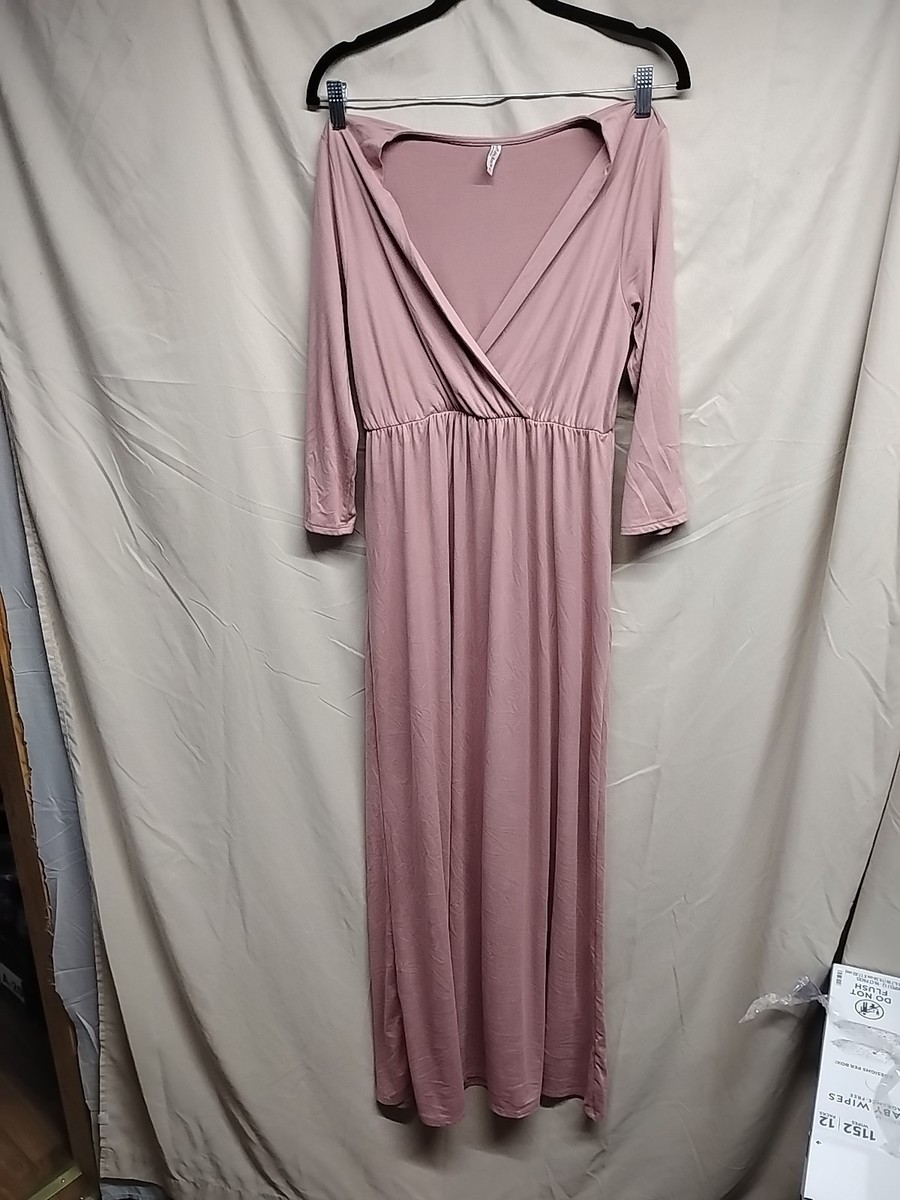 pink and white floral maxi dress Beck White Floral Print Maxi Dress - US 8
