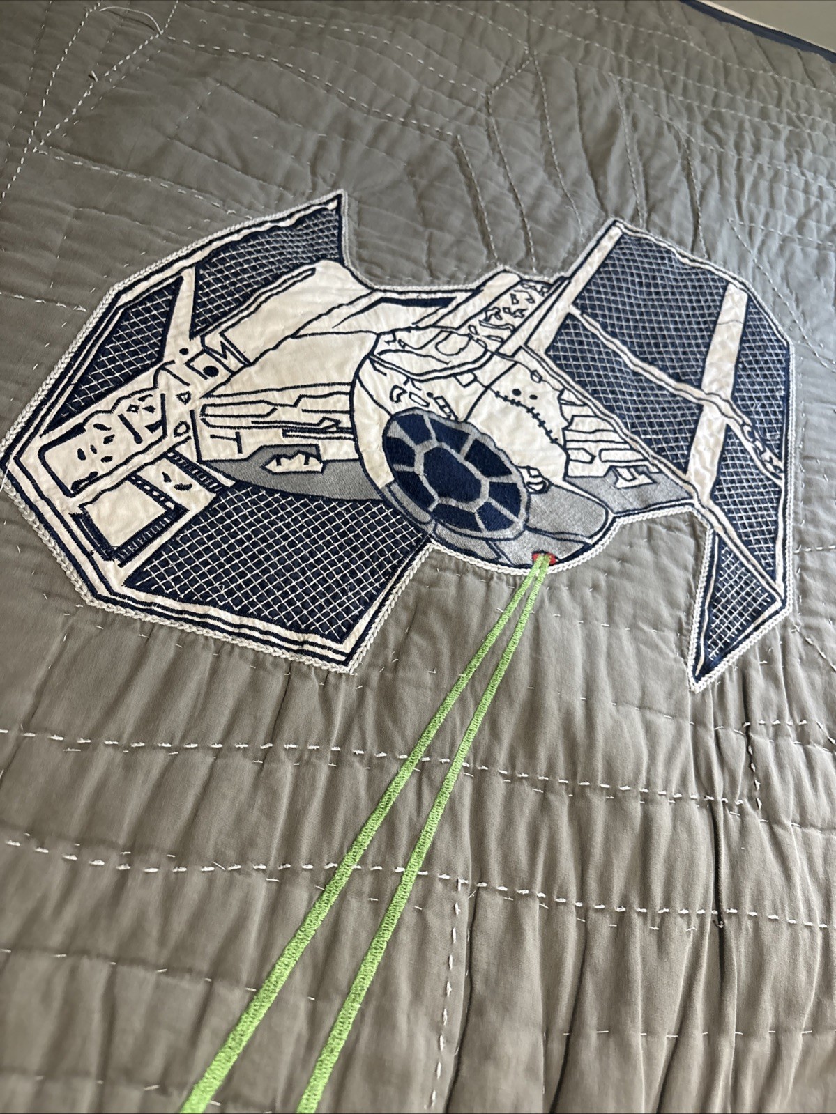 Pottery Barn Kids Star Wars Quilt Bedding 88 x 88” Full/Queen Size, X Wing