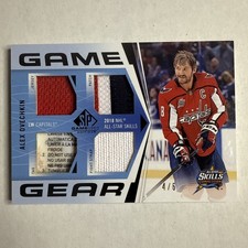2018-19 SP Game Used Game Gear Alex Ovechkin Quad Patch Laundry Tag 4/6 AA