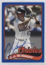 2016 Archives Fan Favorites 1989 Design Blue Border /199 BJ Surhoff Auto w6l