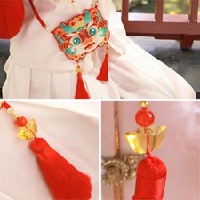 Kids Dragon Head Crossbody Bag Embroidered Hanfu Pouch Cute Tassel Accessory