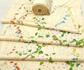 Wildflower Hand Painted Silk UnUsed BOLT By the Yard Japanese Kimono Fabric BS79