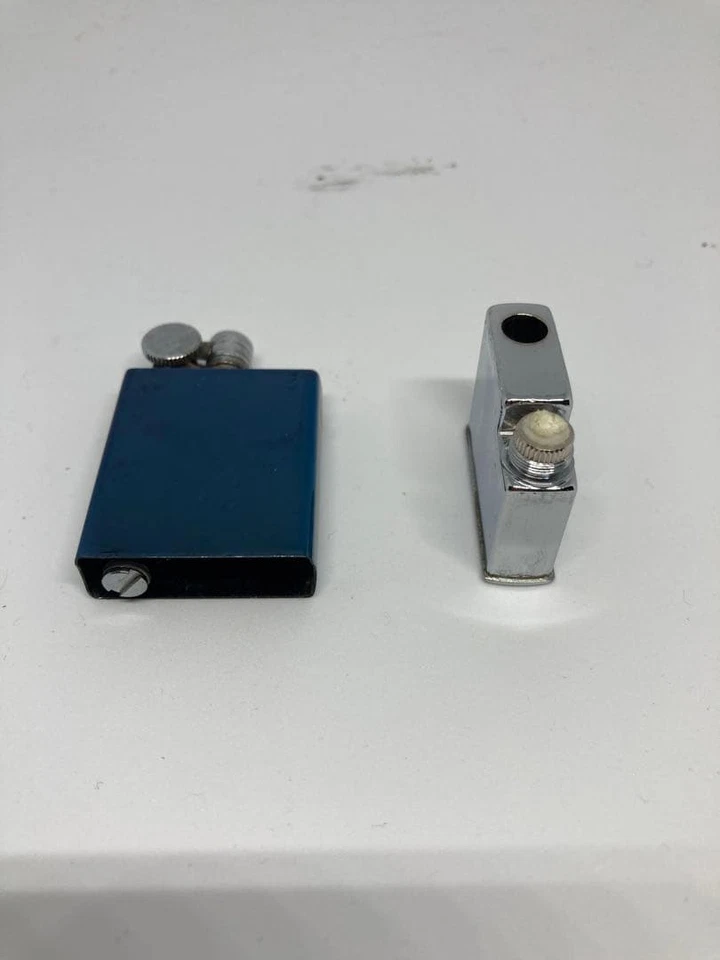 Marvelous Blue Titanium Antique Oil Lighter Used - Image 3 of 4