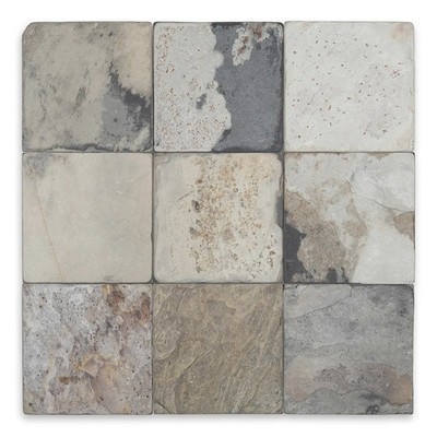 Rustic Amber Slate Wall and Floor Tile - Tumbled / 4 x4 