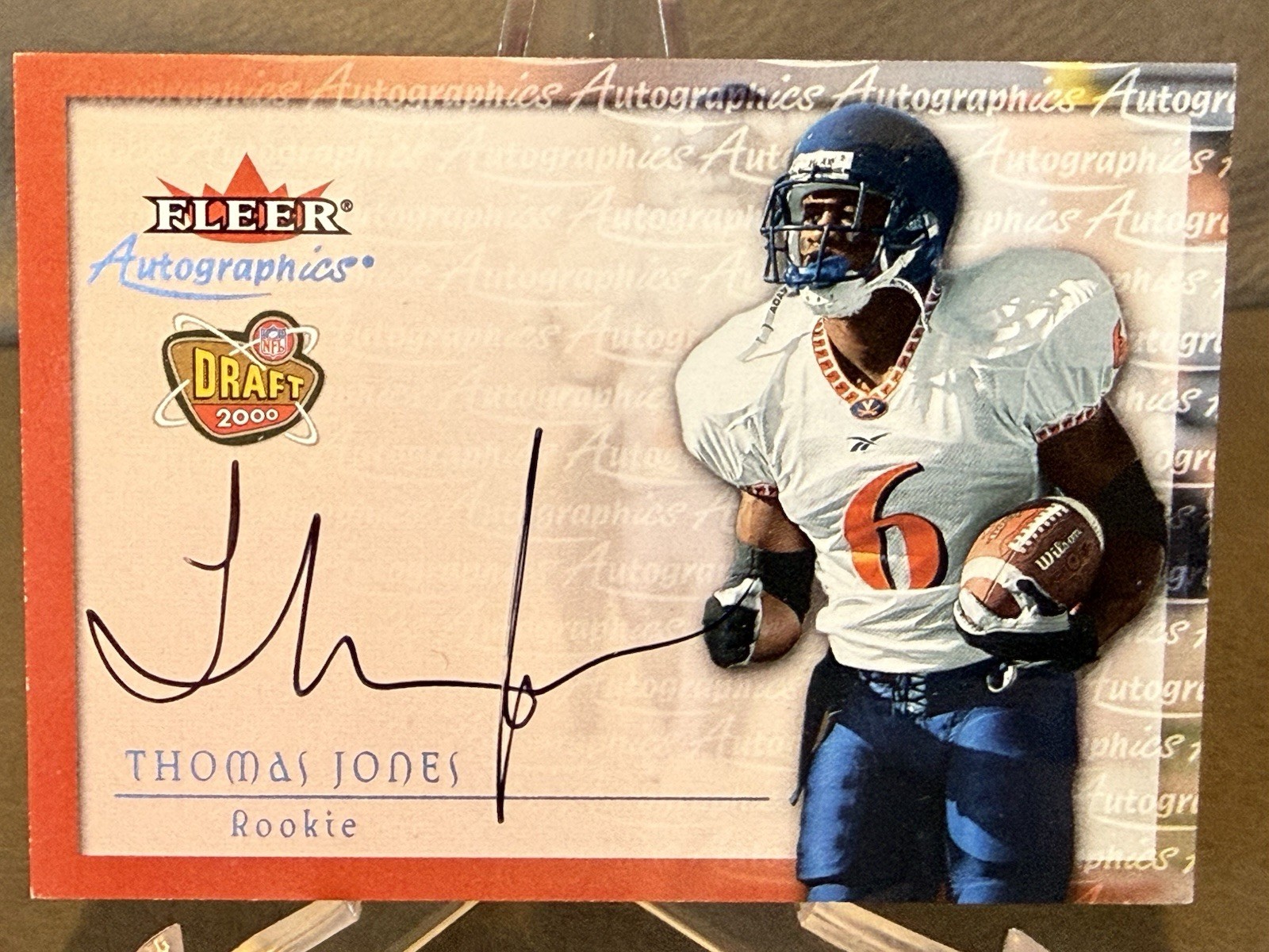 Thomas Jones Fleer Autographics # Autographics