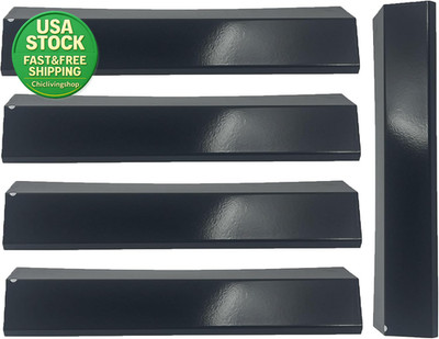 Porcelain Steel Heat Shield Replacement for Brinkmann Gas Grills 5 Pack