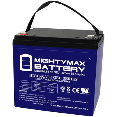 Mighty Max 12V 55AH GEL Replacement Battery for MK M22NF SLD G
