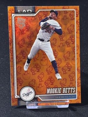 2026 Topps S1 Mookie Betts Orange Holiday Foil Baby Chick SP #41 Dodgers