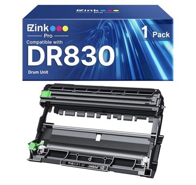 Zink Pro DR830 Black Drum Unit Compatible with Brother Laser Printer, 1 Pack