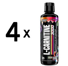 4 x Nutrex L-Carnitine 3000, Sour Gummy Worms - 465 ml. (42,98 EUR/L)