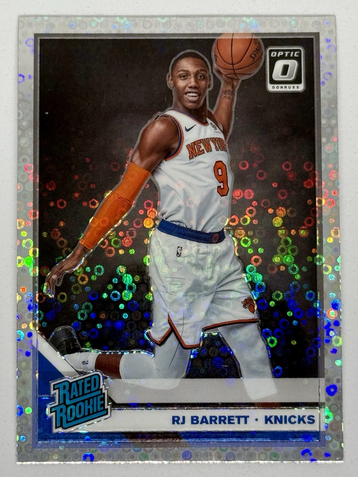 2019-20 RJ BARRETT DONRUSS OPTIC DISCO PRIZM RATED ROOKIE CARD RC #178 KNICKS