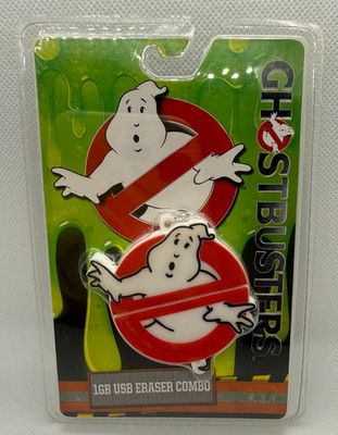 Ghostbusters USB Flash Drive 1GB Eraser Combo Keychain Bag Charm New